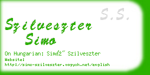 szilveszter simo business card