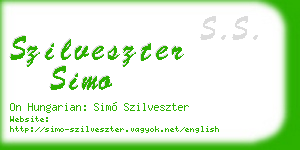 szilveszter simo business card